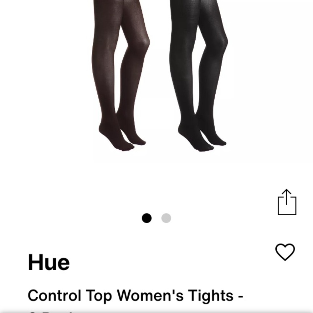 HUE 2 Pair Control Top Tights